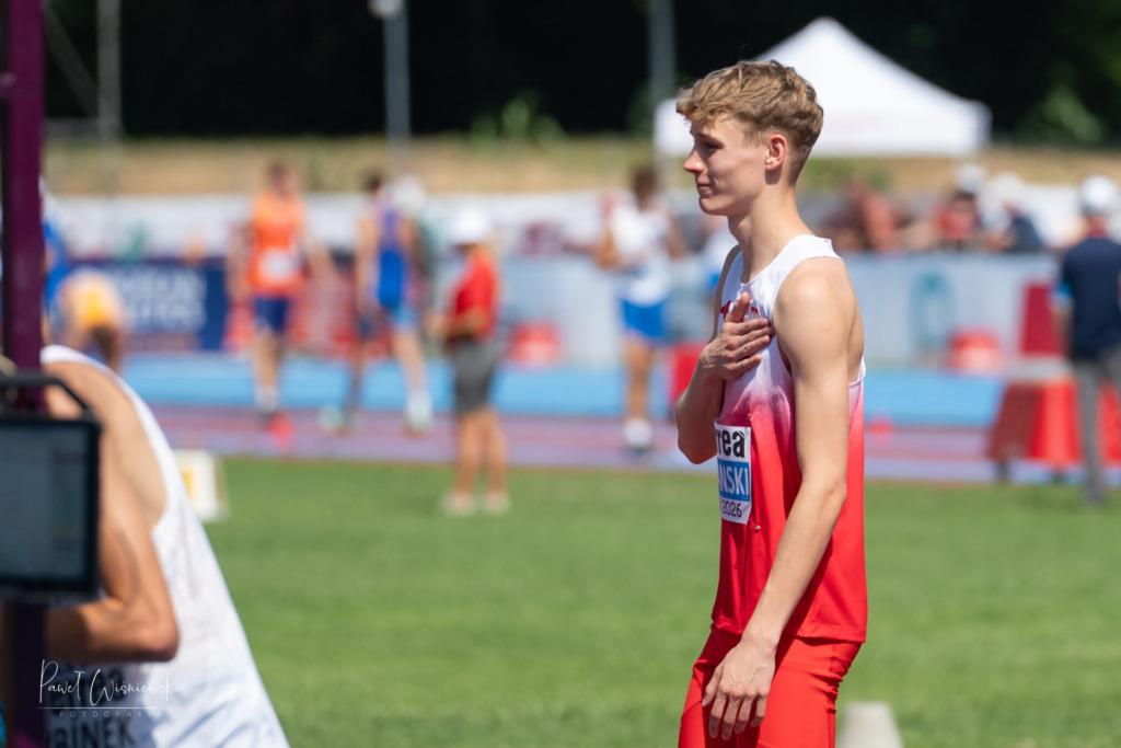 Dawid Barański na stadionie w Rieti